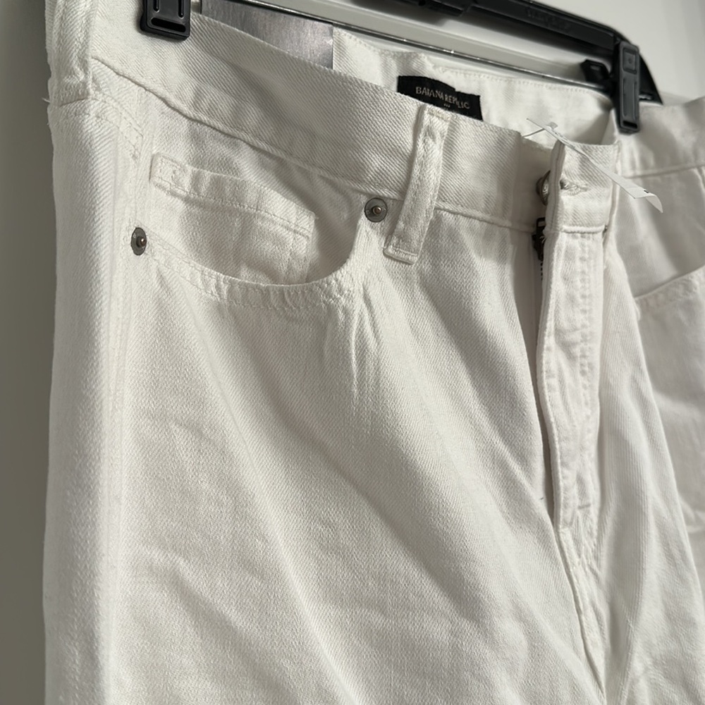 NWT Banana Republic White Wide Leg Jeans - Picture 4 of 5